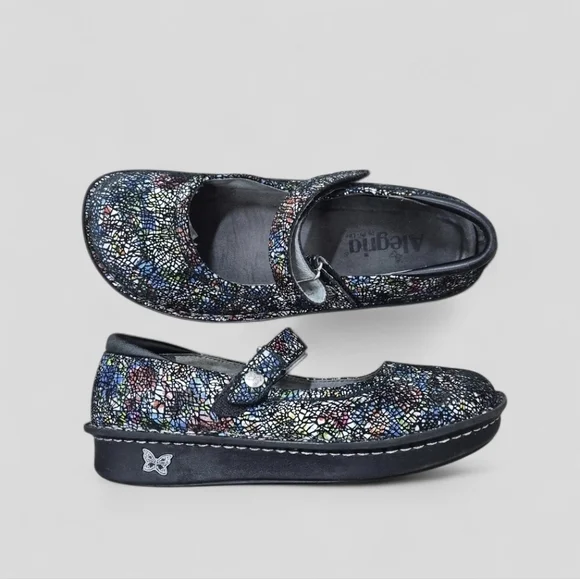 Alegria Belle Cathedral Slim Mary Jane Shoes Multi-Color LeatherSize: EU 39 US - Picture 2 of 14